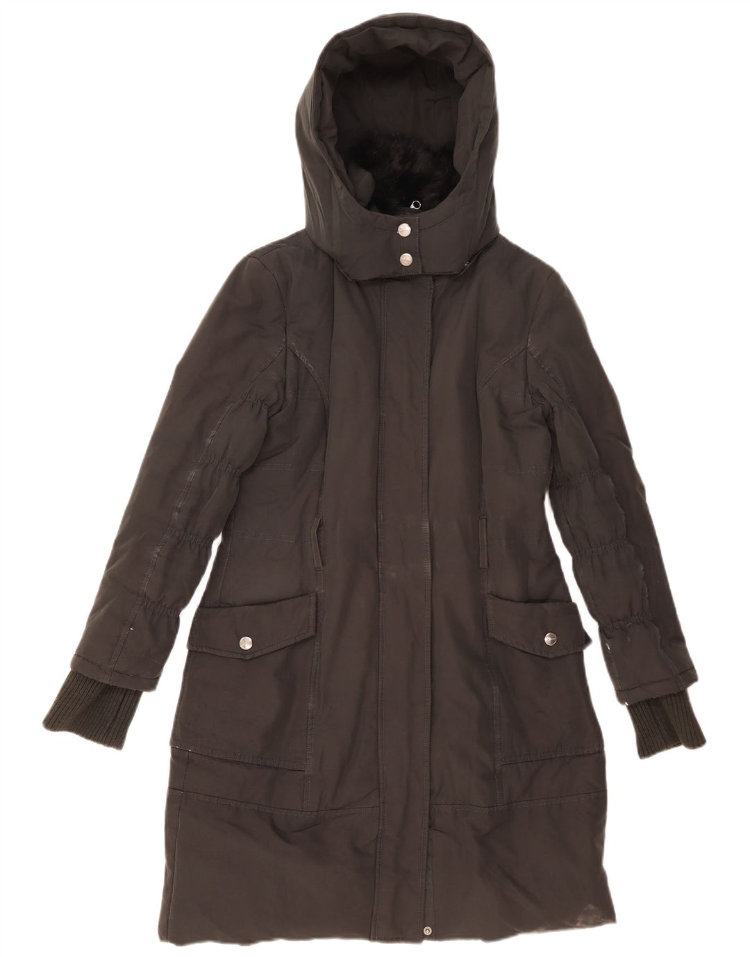 Gas Womens Hooded Padded Coat IT 44 Medium Black