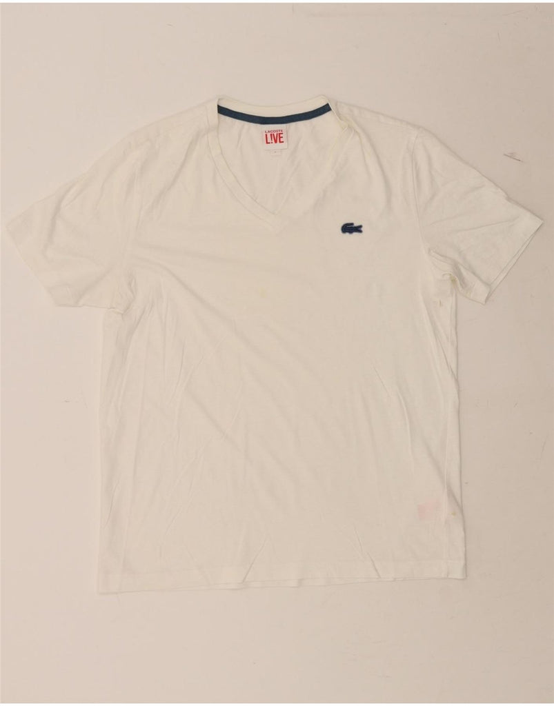 LACOSTE Boys T-Shirt Top 15-16 Years Large White Cotton Vintage Lacoste and Second-Hand Lacoste from Messina Hembry 