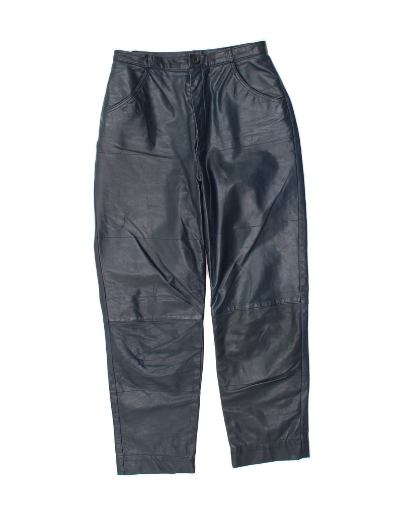 VINTAGE Womens Straight Capri Trousers EU 36 Small W26 L24 Navy Blue Vintage Vintage and Second-Hand Vintage from Messina Hembry 