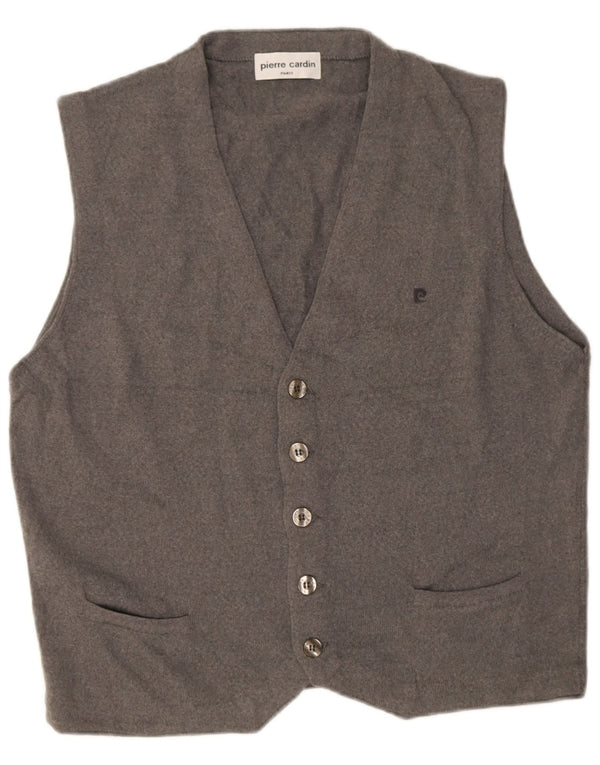 Pierre Cardin Mens Waistcoat IT 52 Large Grey Acrylic