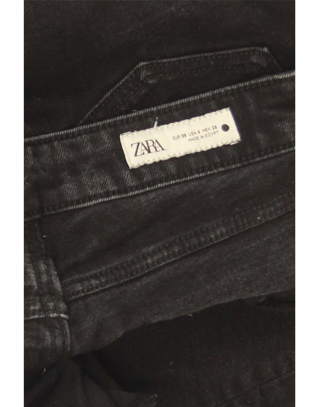 Zara Womens Straight Jeans EU 38 Small W28 L27 Black