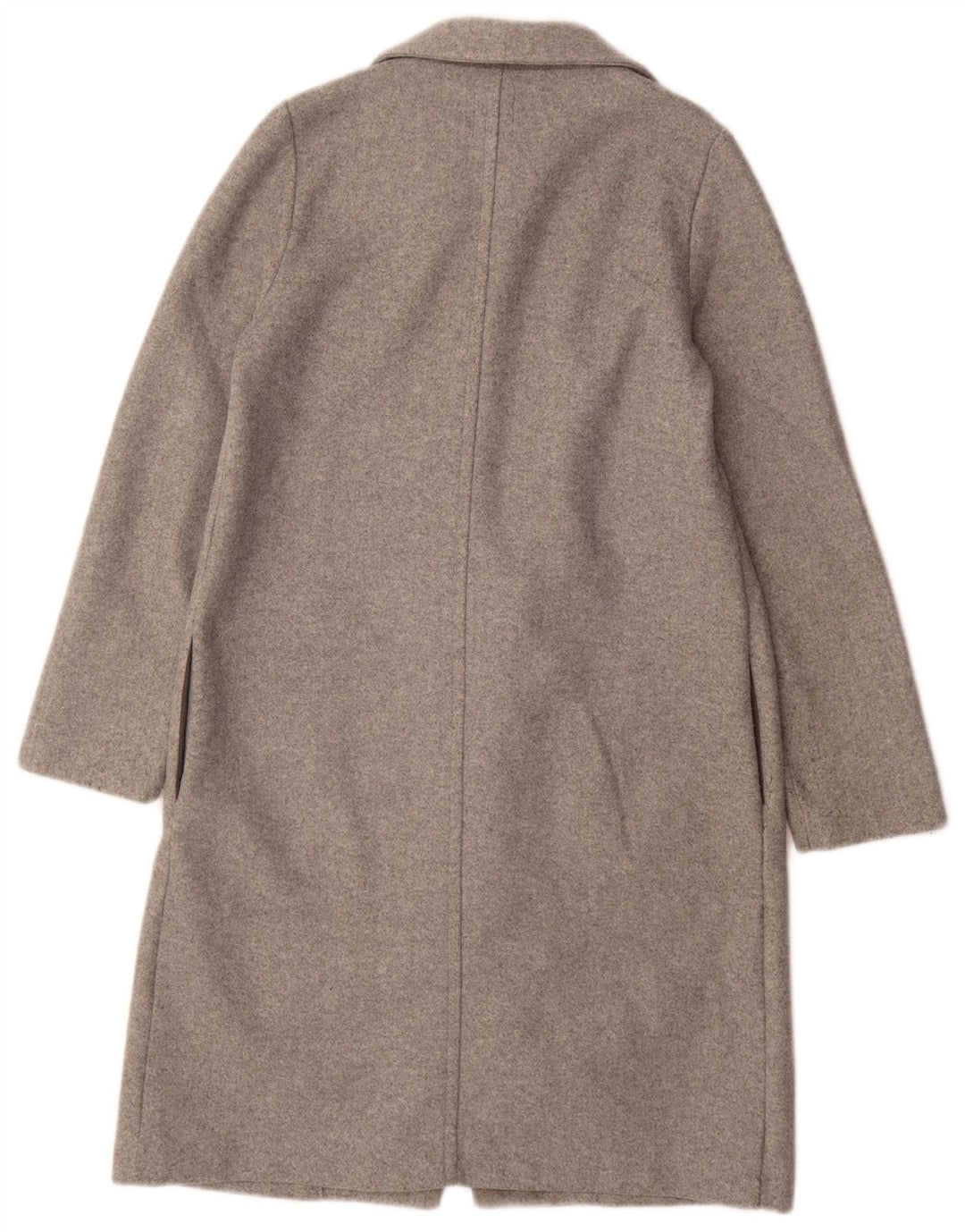Zara Womens Open Overcoat UK 10 Small Grey Polyester