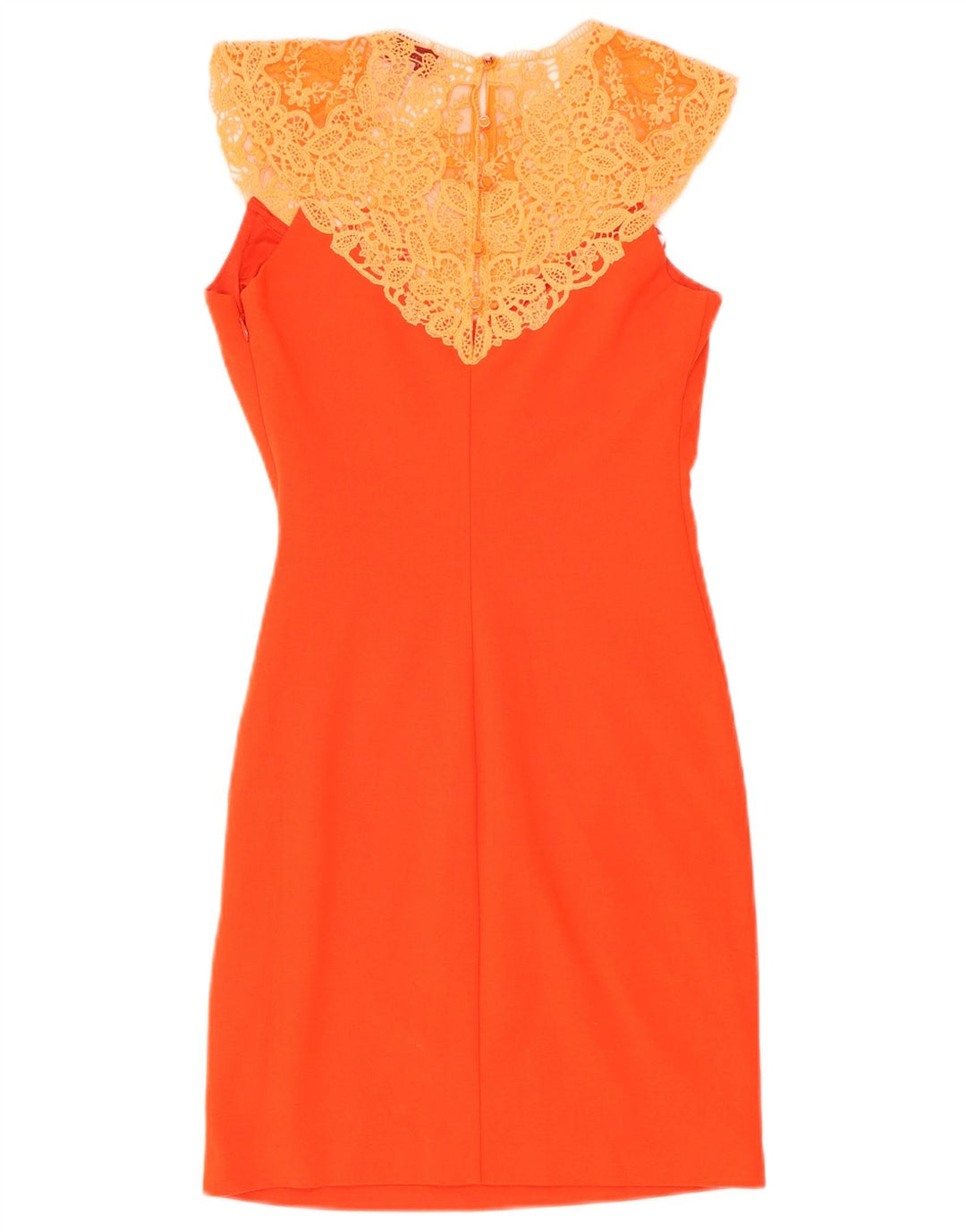 Ted Baker Womens Sleeveless Sheath Dress Size 1 XS Orange Floral Polyester