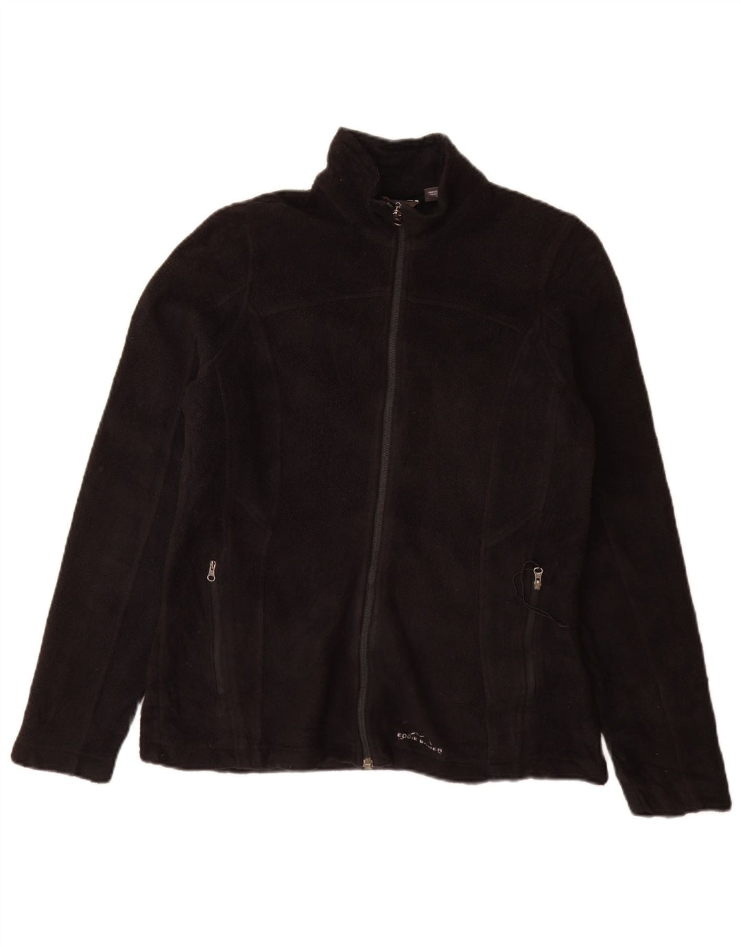 Eddie Bauer Womens Fleece Jacket UK 12 Medium Black Polyester