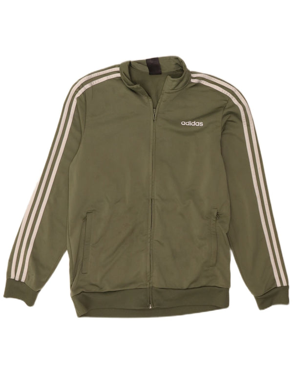 Adidas Mens Tracksuit Top Jacket Medium Khaki Polyester