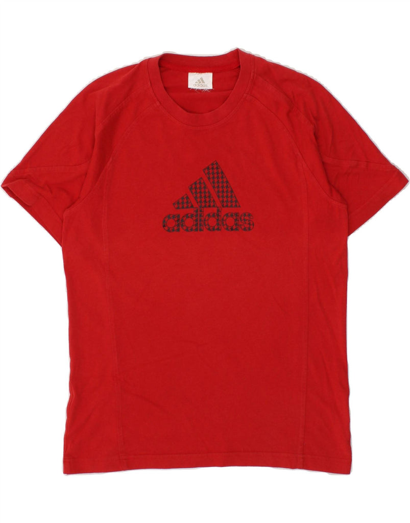 ADIDAS Mens Graphic T-Shirt Top Medium Red Cotton Vintage Adidas and Second-Hand Adidas from Messina Hembry 