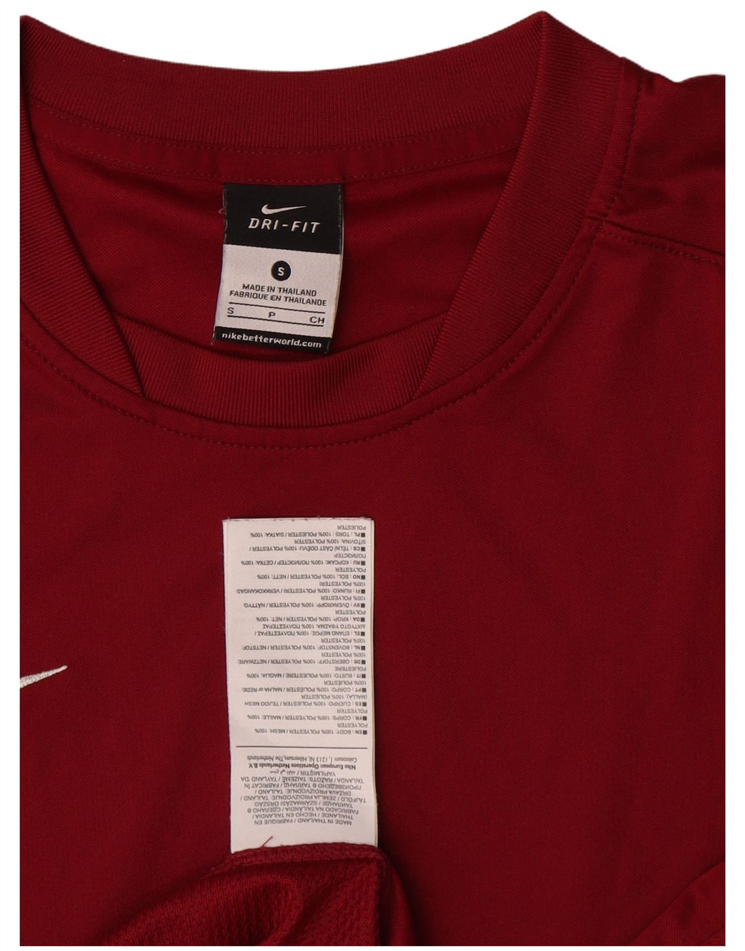 Nike Mens Dri Fit Graphic T-Shirt Top Small Burgundy Polyester