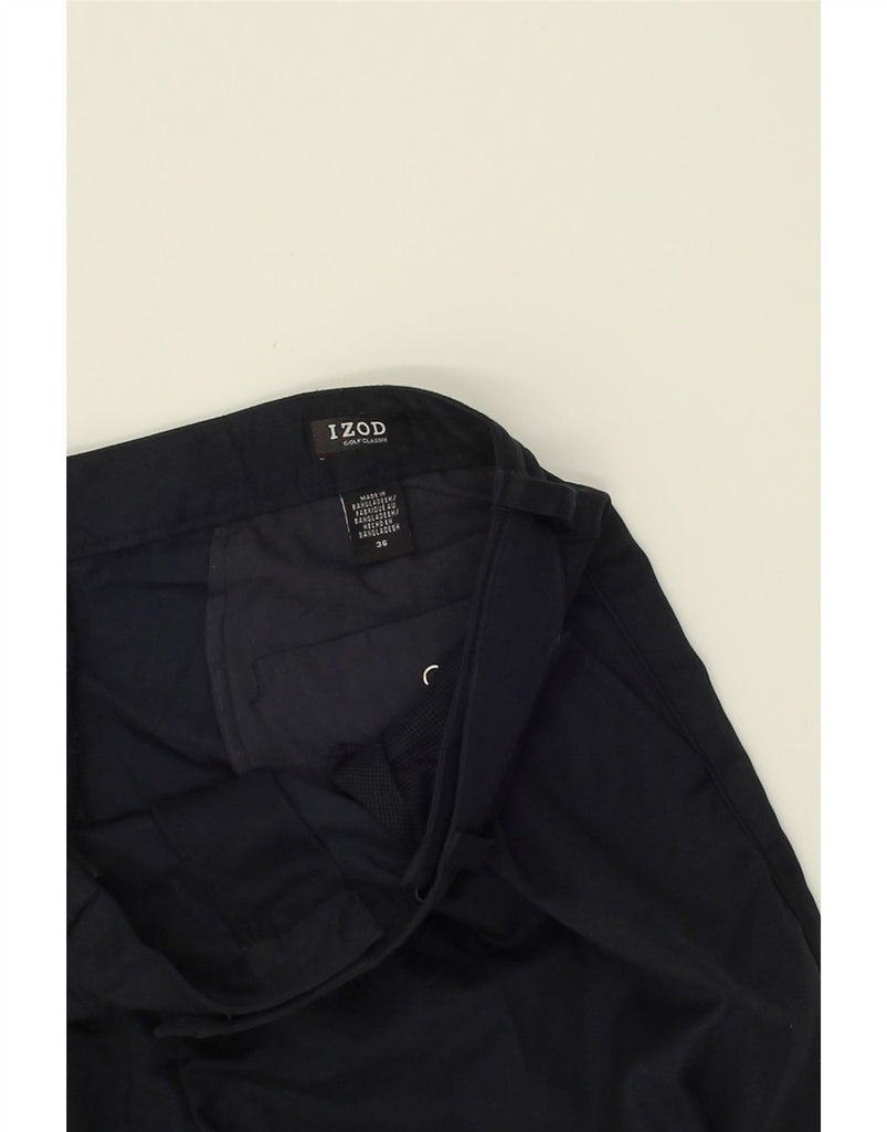 IZOD Mens Classic Pegged Chino Shorts W36 Large Navy Blue Polyester | Vintage Izod | Thrift | Second-Hand Izod | Used Clothing | Messina Hembry 