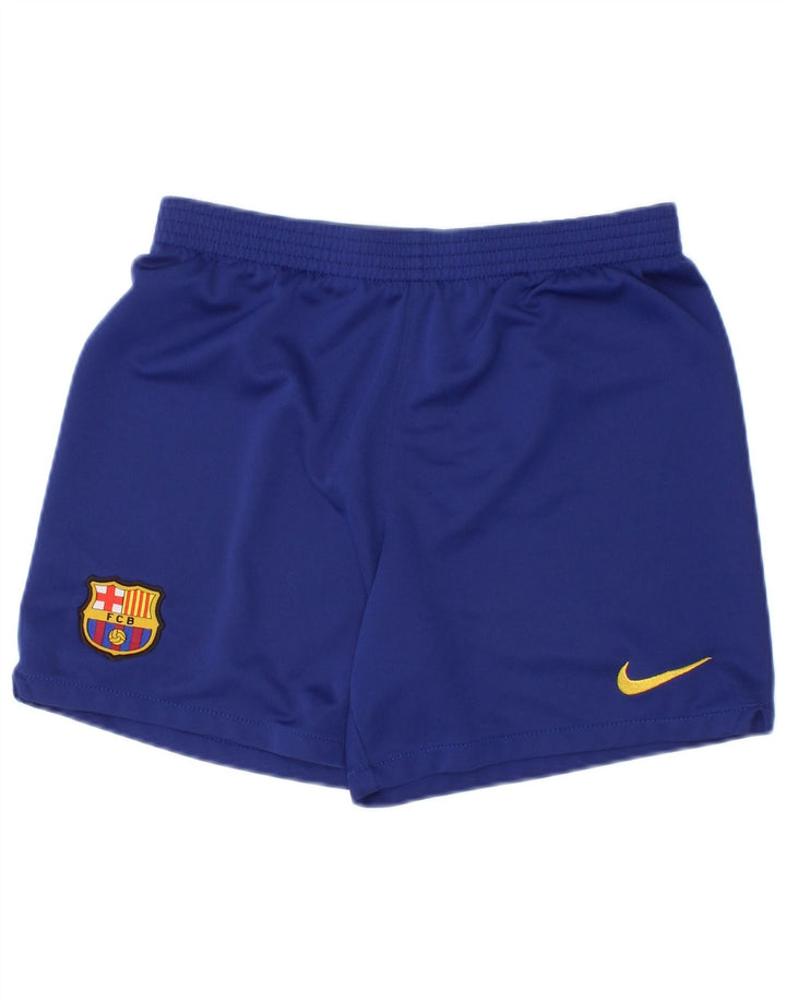 Nike Boys Barcelona Sport Shorts 6-7 Years Large Navy Blue Polyester