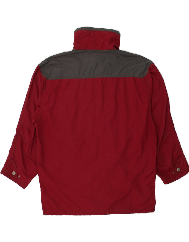 DIADORA Mens Windbreaker Jacket UK 40 Large Maroon Colourblock Polyester | Vintage Diadora | Thrift | Second-Hand Diadora | Used Clothing | Messina Hembry 