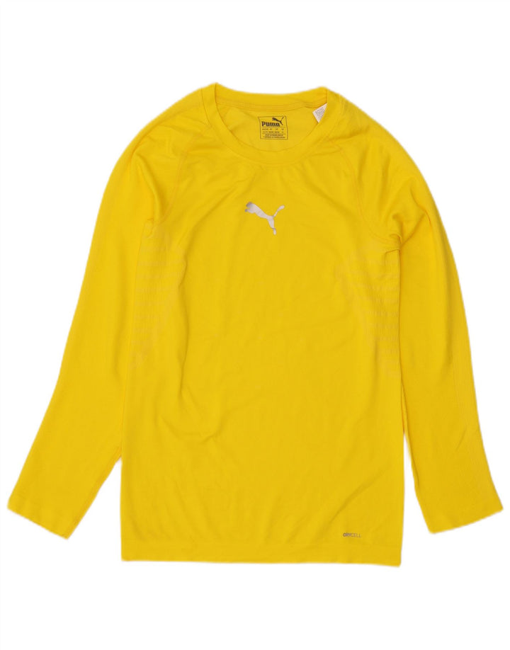 Puma Mens Top Long Sleeve XL Yellow Polyester