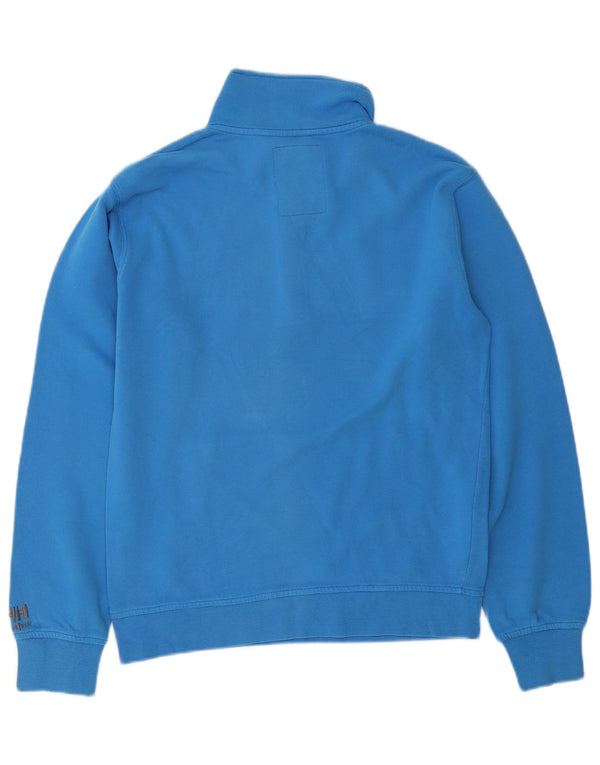Helly Hansen Mens Workwear Graphic Zip Neck Sweatshirt Jumper Small Blue
