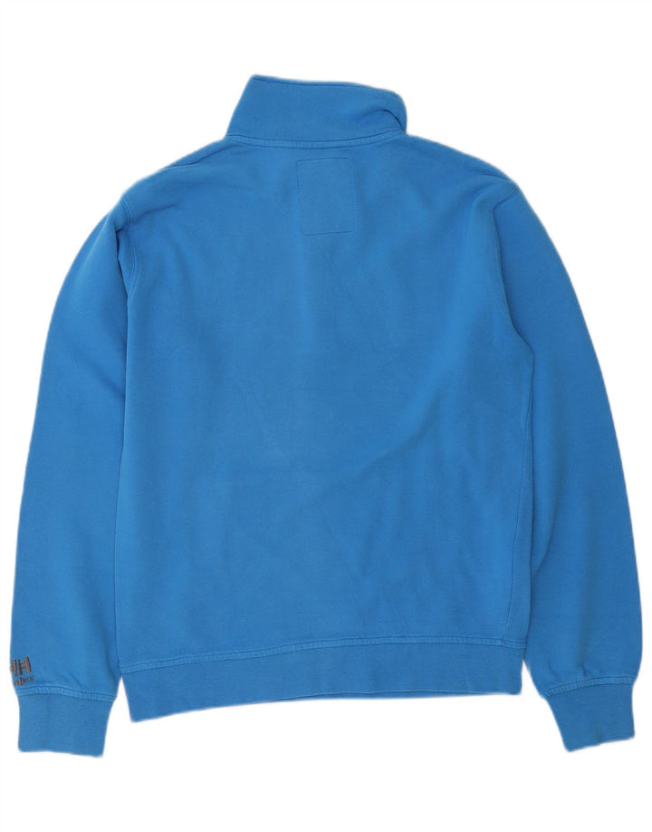 Helly Hansen Mens Workwear Graphic Zip Neck Sweatshirt Jumper Small Blue