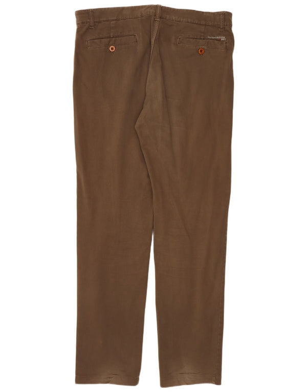 Harmont & Blaine Mens Slim Chino Trousers IT 50 Large W36 L32 Brown Cotton