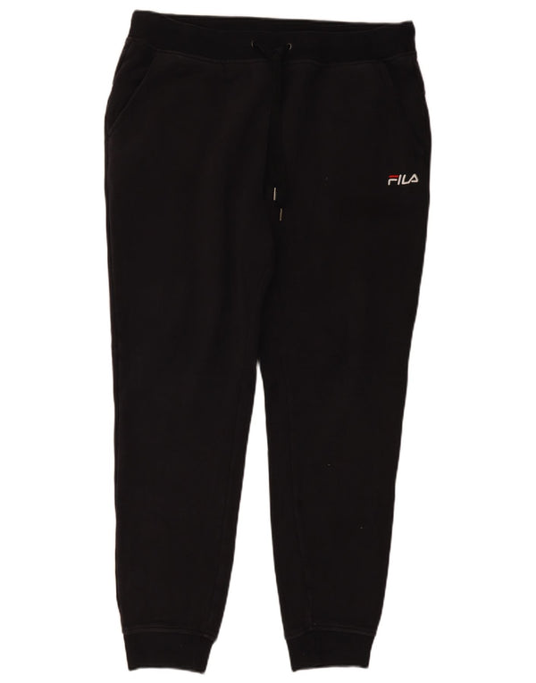 Fila Mens Tracksuit Trousers Joggers Large Black Cotton