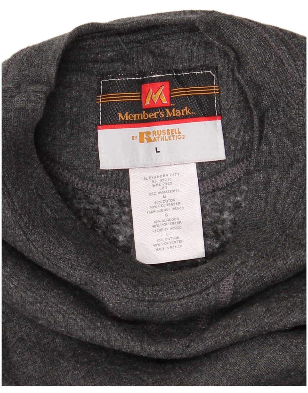 RUSSELL ATHLETIC Mens Sweatshirt Jumper Large Grey Cotton