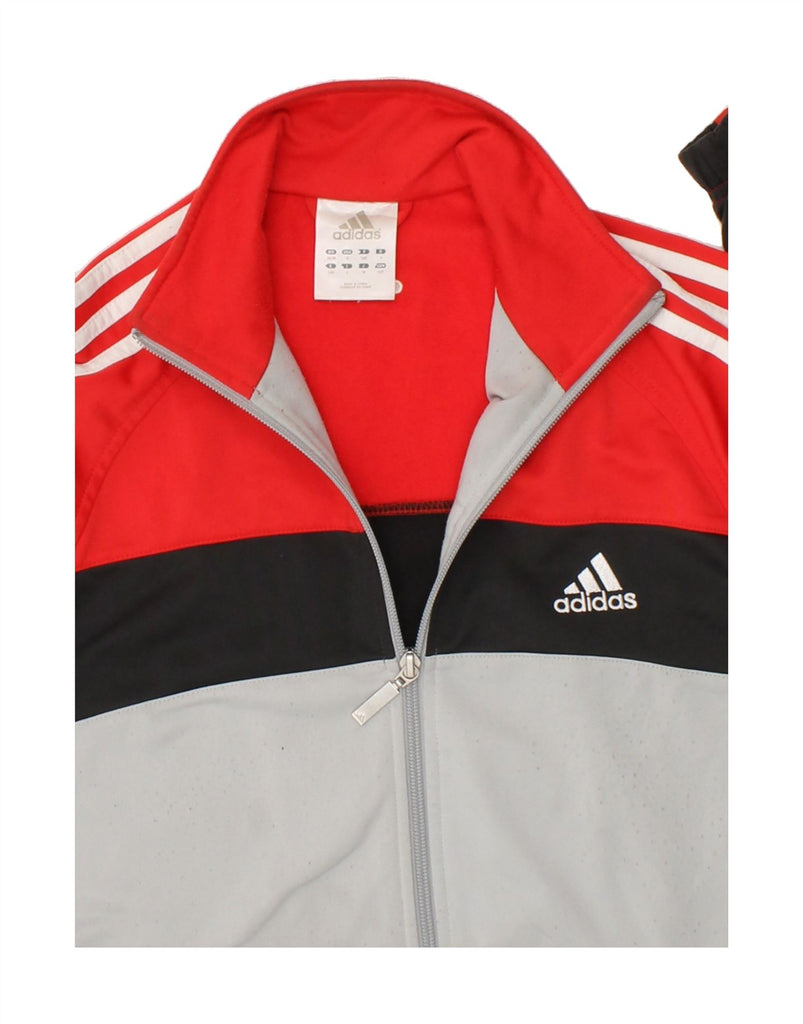 ADIDAS Mens Tracksuit Top Jacket UK 36/38 Small Grey Colourblock Polyester | Vintage Adidas | Thrift | Second-Hand Adidas | Used Clothing | Messina Hembry 