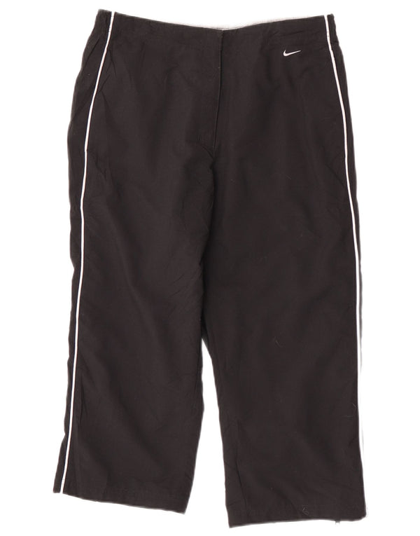 Nike Womens Bermuda Sport Shorts UK 8/10 Small  Black Striped Polyester