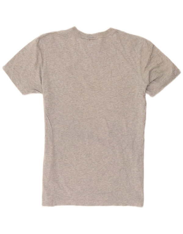 Adidas Mens Graphic T-Shirt Top Medium Grey Flecked Cotton