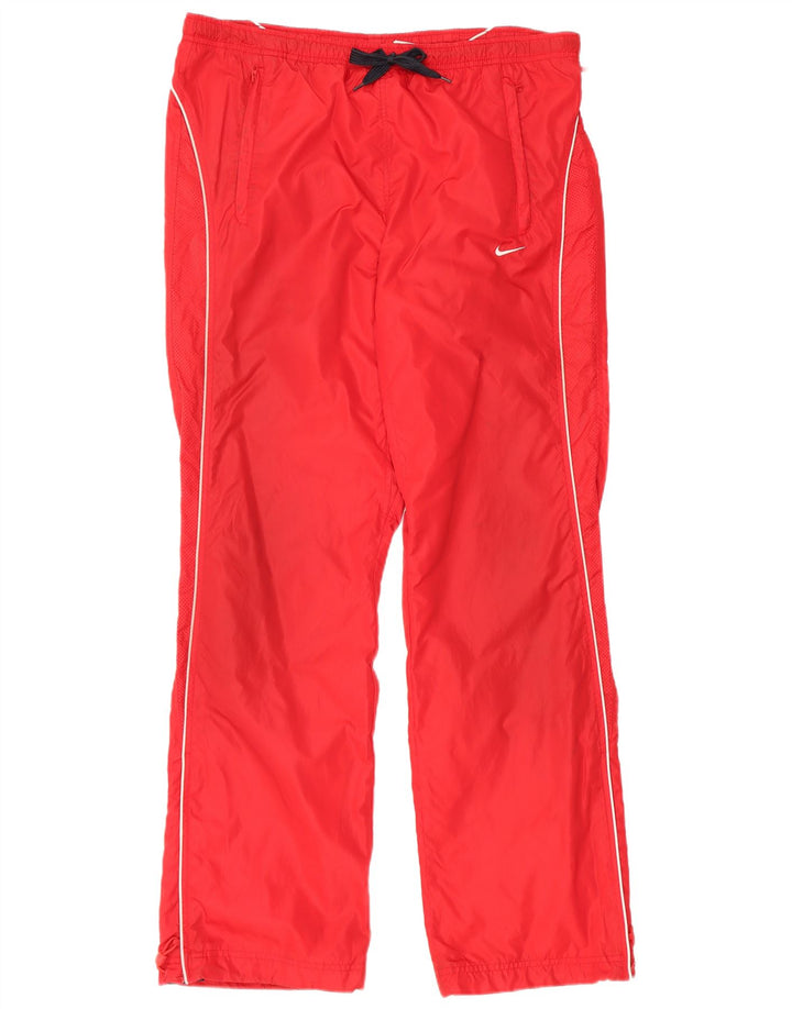 NIKE Mens Tracksuit Trousers Large  Red Nylon