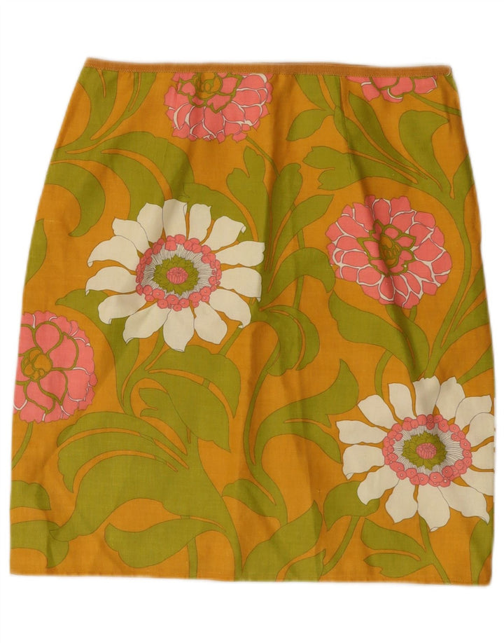 Vintage Womens Pencil Skirt W28 Medium Multicoloured Floral