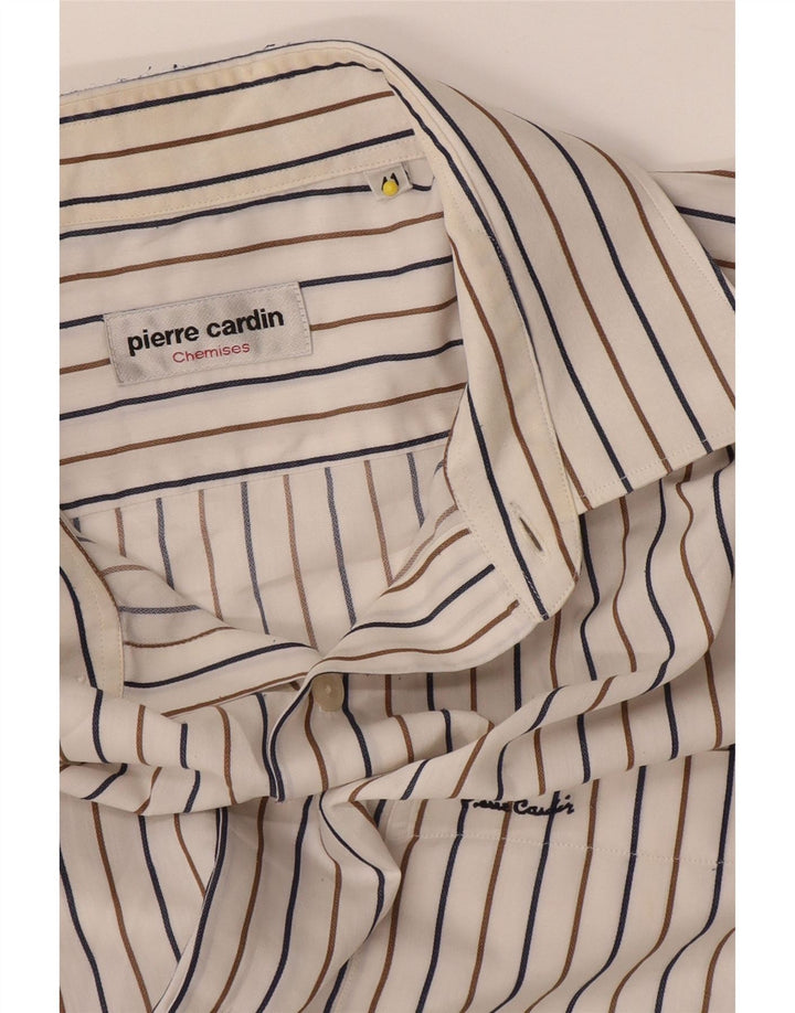 Pierre Cardin Mens Shirt Size 41 Medium White Striped