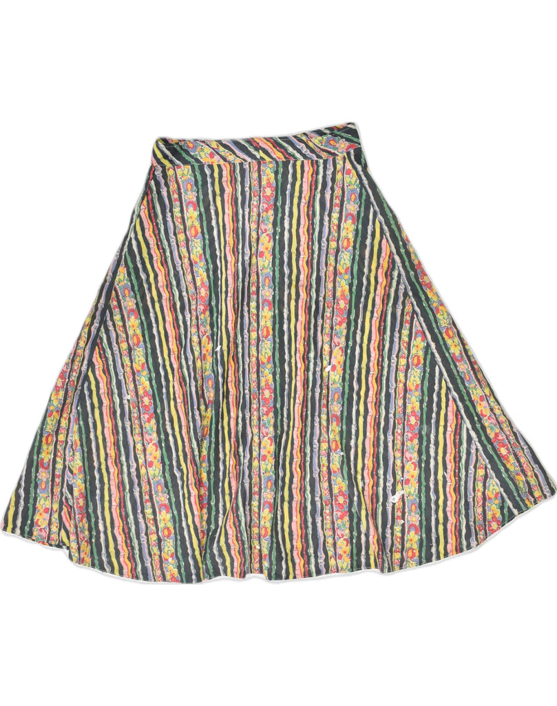 VINTAGE Womens A-Line Skirt W26 Small Multicoloured Striped | Vintage | Thrift | Second-Hand | Used Clothing | Messina Hembry 