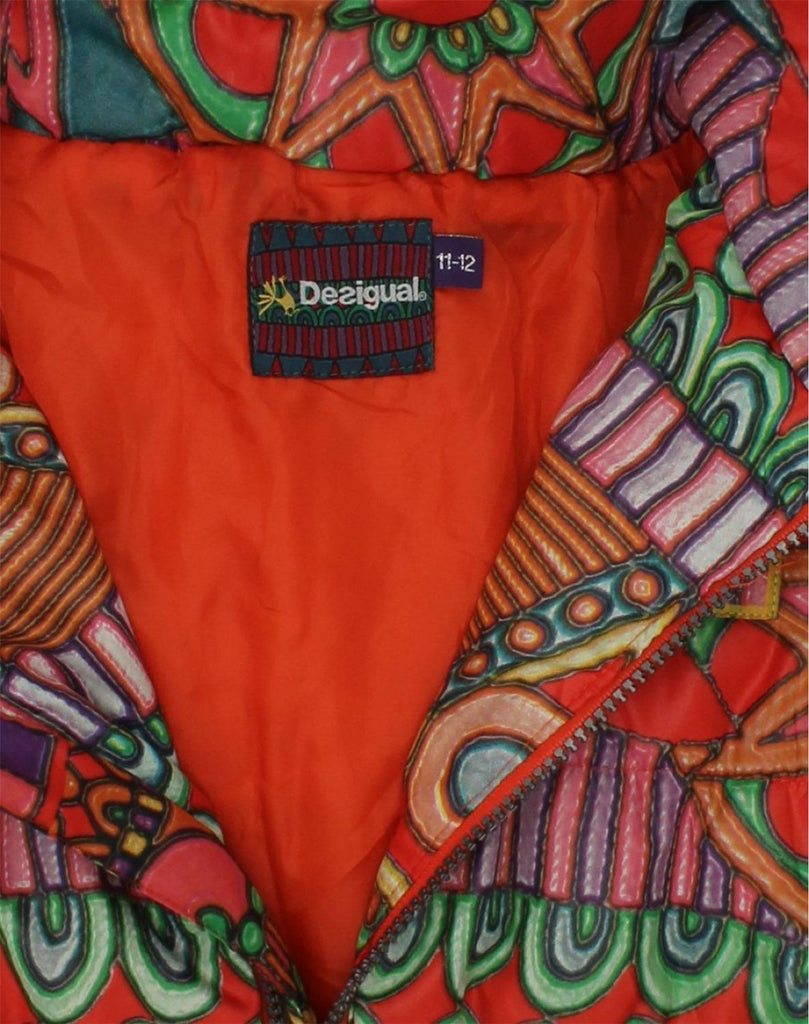 DESIGUAL Girls Hooded Windbreaker Jacket 11-12 Years Multicoloured | Vintage Desigual | Thrift | Second-Hand Desigual | Used Clothing | Messina Hembry 