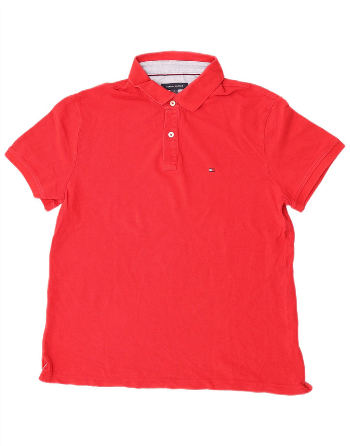 Tommy Hilfiger Mens Polo Shirt Large Red