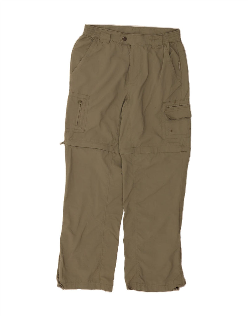 COLUMBIA Womens Straight Cargo Trousers XS W28 L28 Khaki Nylon Vintage Columbia and Second-Hand Columbia from Messina Hembry 