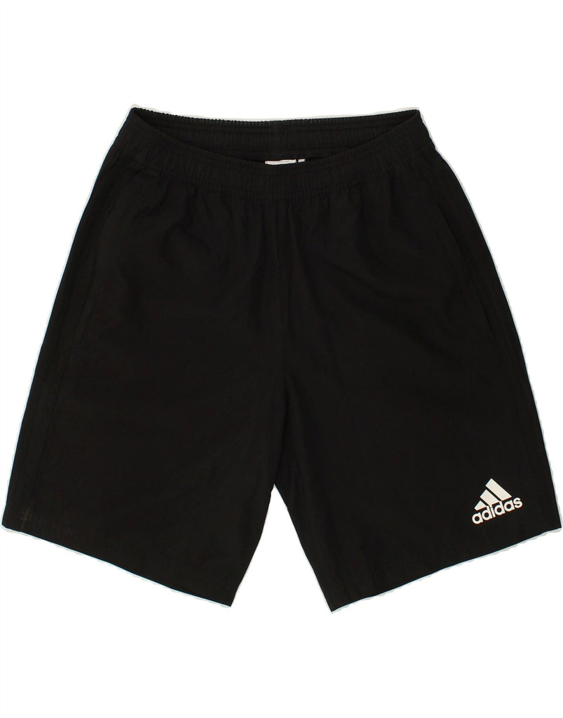 ADIDAS Mens Sport Shorts Small Black Polyester | Vintage Adidas | Thrift | Second-Hand Adidas | Used Clothing | Messina Hembry 