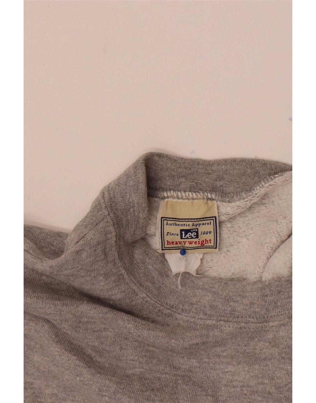 Lee Womens Sweatshirt Jumper UK 14 Medium Grey Flecked Cotton