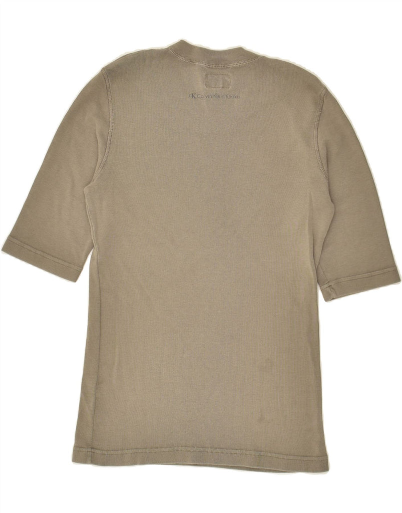 CALVIN KLEIN Womens T-Shirt Top UK 18 XL Khaki Vintage Calvin Klein and Second-Hand Calvin Klein from Messina Hembry 