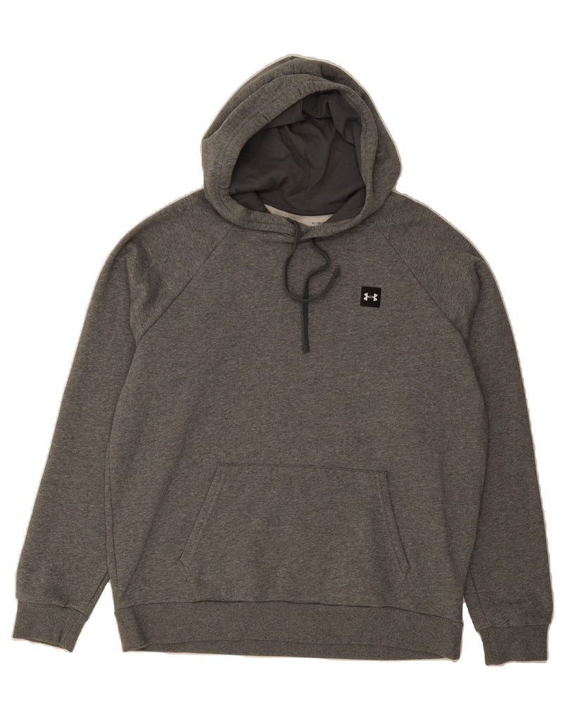 UNDER ARMOUR Mens Cold Gear Hoodie Jumper XL Grey Cotton Vintage Under Armour and Second-Hand Under Armour from Messina Hembry 