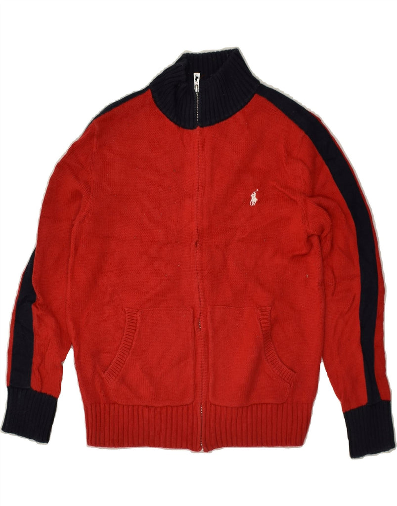 POLO RALPH LAUREN Boys Graphic Cardigan Sweater 7-8 Years Small  Red | Vintage Polo Ralph Lauren | Thrift | Second-Hand Polo Ralph Lauren | Used Clothing | Messina Hembry 