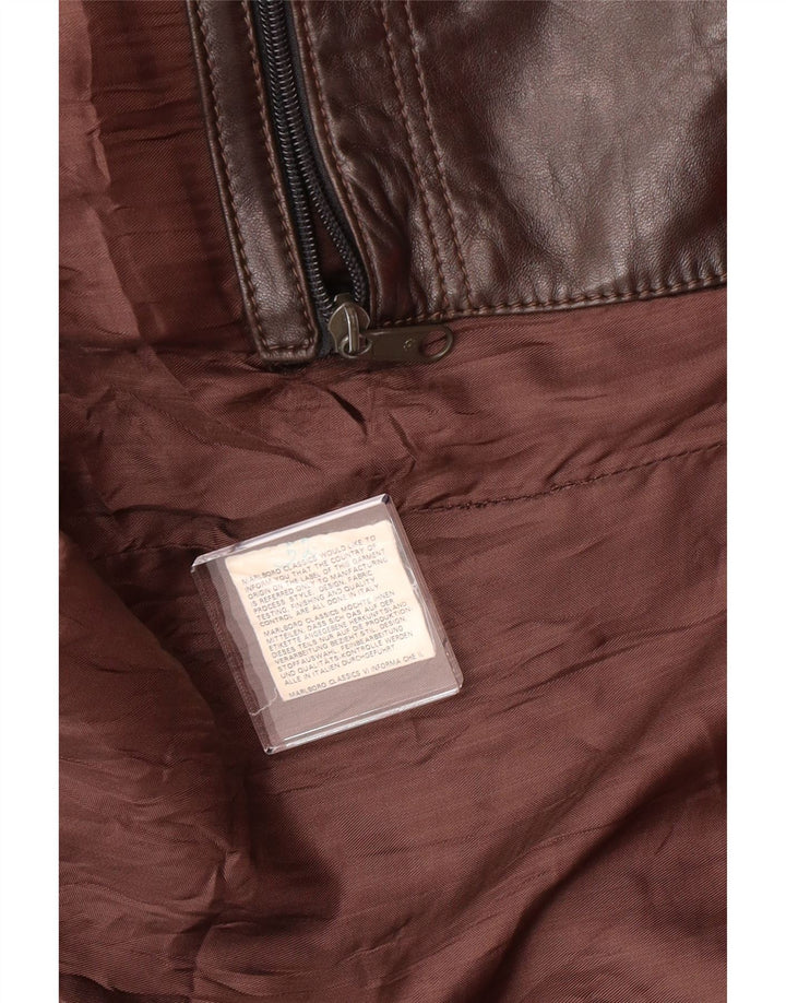 VINTAGE Mens Leather Jacket UK 38 Medium Brown