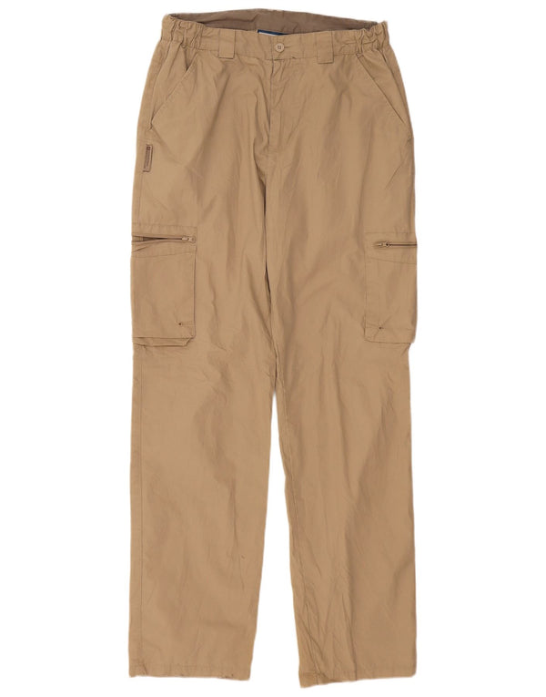 Mountain Warehouse Mens Straight Cargo Trousers W32 L32 Beige Polyester