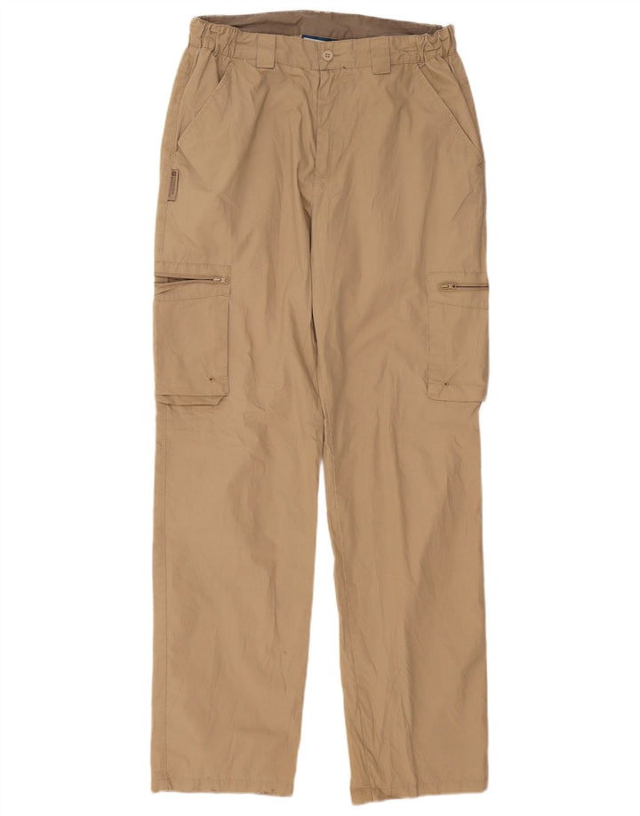 Mountain Warehouse Mens Straight Cargo Trousers W32 L32 Beige Polyester