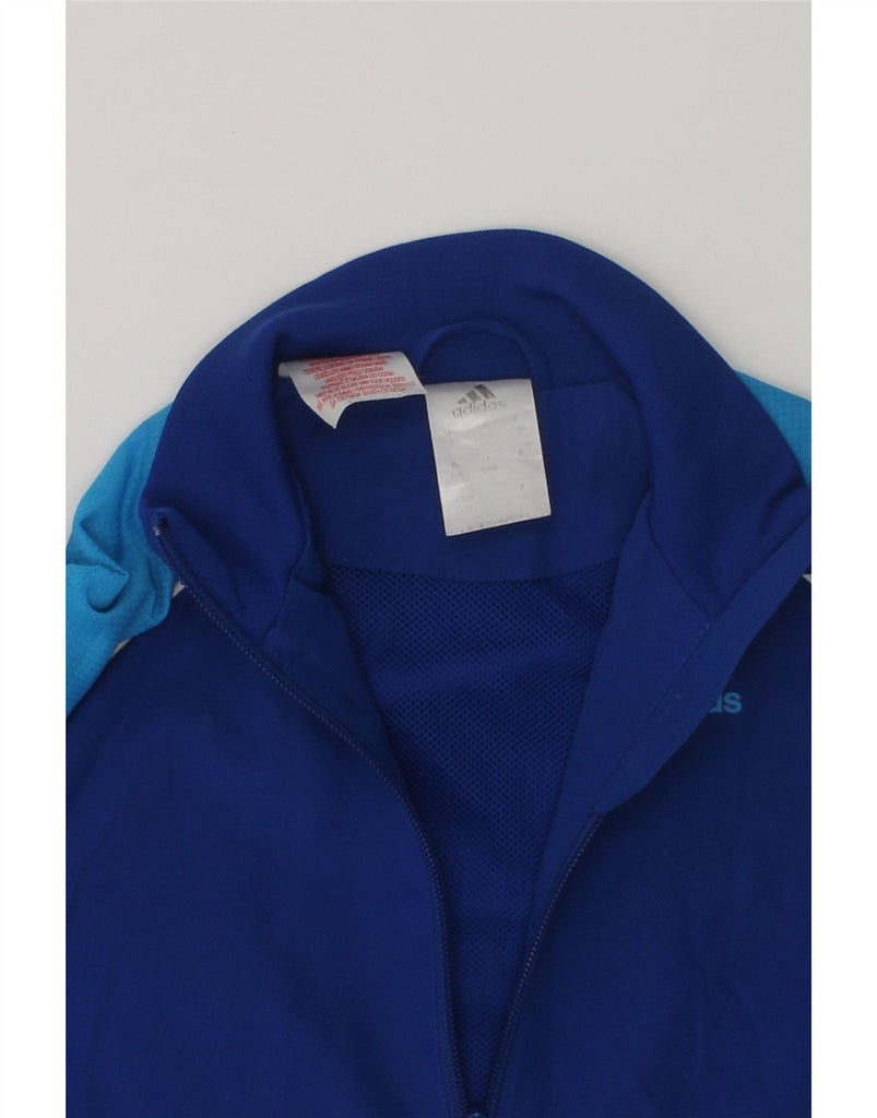 ADIDAS Boys Tracksuit Top Jacket 7-8 Years Blue Polyester | Vintage Adidas | Thrift | Second-Hand Adidas | Used Clothing | Messina Hembry 