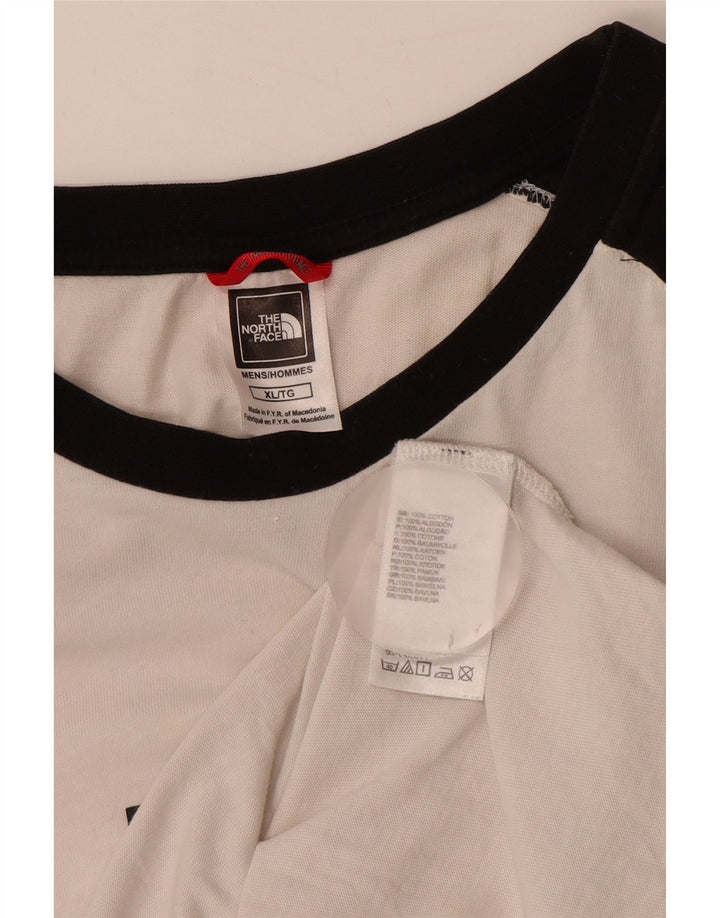 The North Face Mens Graphic T-Shirt Top XL White Colourblock Cotton