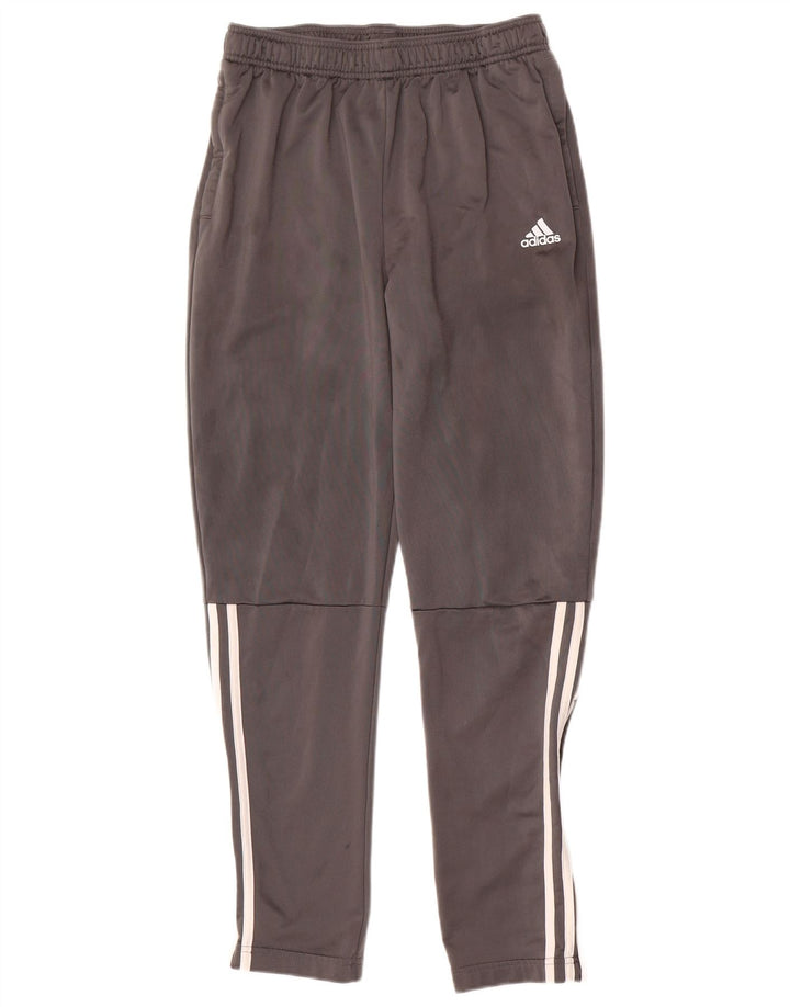 Adidas Boys Tracksuit Trousers 15-16 Years Grey Polyester
