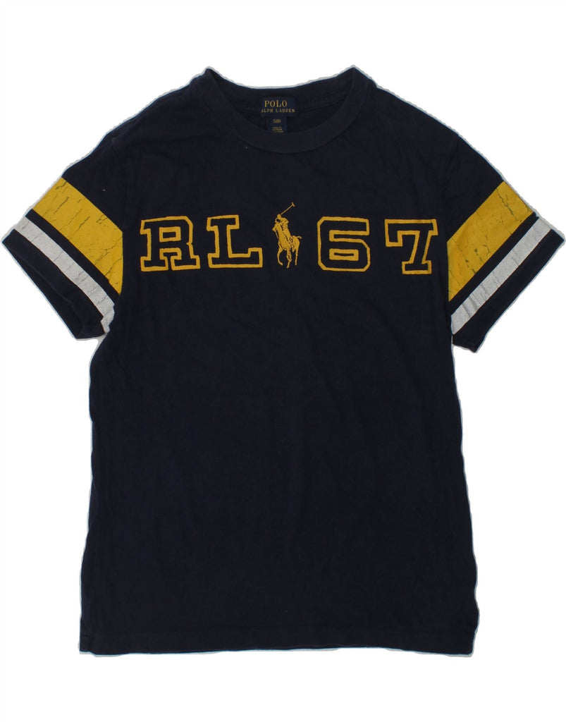 POLO RALPH LAUREN Boys Graphic T-Shirt Top 7-8 Years Small Navy Blue | Vintage Polo Ralph Lauren | Thrift | Second-Hand Polo Ralph Lauren | Used Clothing | Messina Hembry 