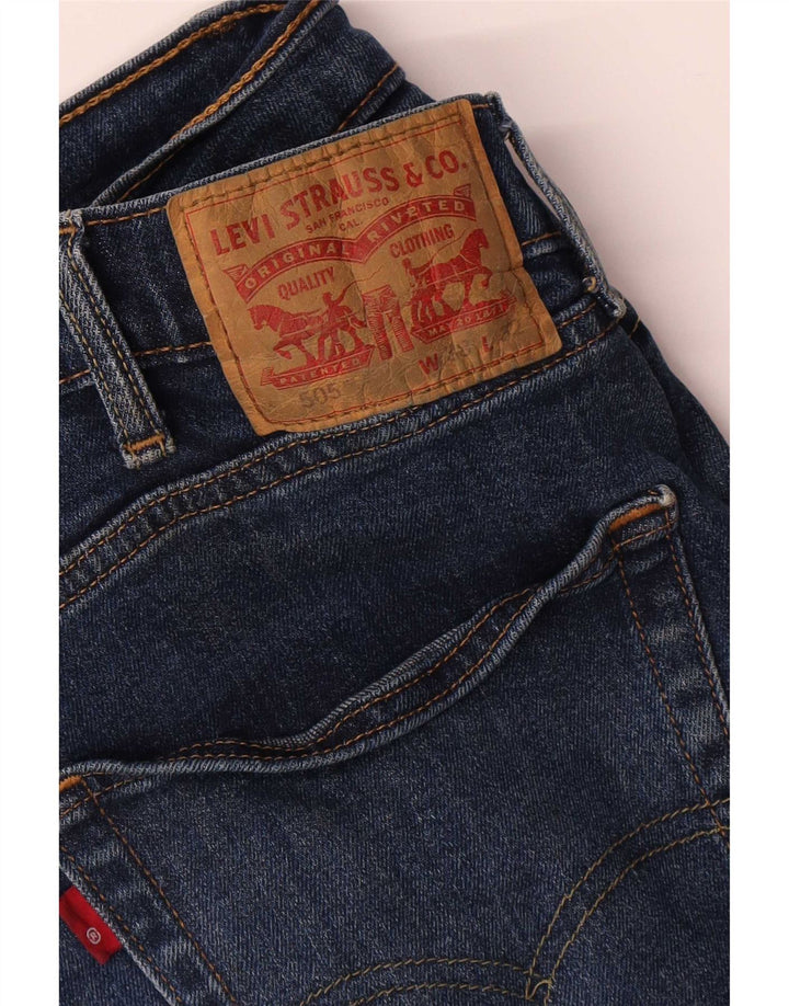 Levi's Mens 505 Straight Jeans W38 L32 Navy Blue Cotton