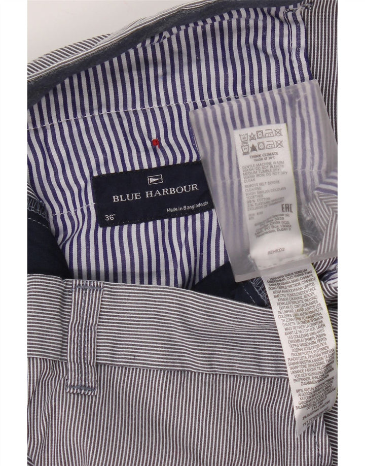 Marks & Spencer Mens Blue Harbour Chino Shorts W36 Large Navy Blue
