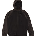 ADIDAS Womens Dri Fit Zip Hoodie Sweater UK 14 Medium Black Polyester Vintage Adidas and Second-Hand Adidas from Messina Hembry 