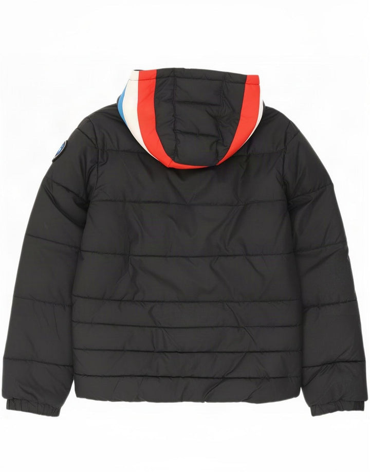 Levi's Boys Hooded Padded Jacket 15-16 Years Black Colourblock Polyester