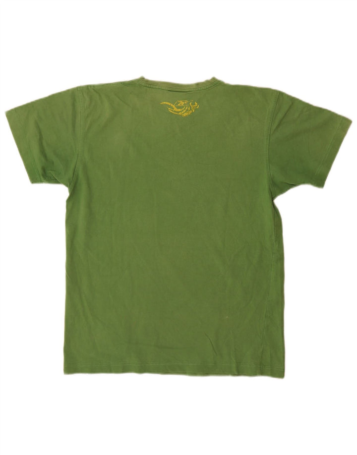 Reebok Mens Graphic T-Shirt Top Small Green Cotton