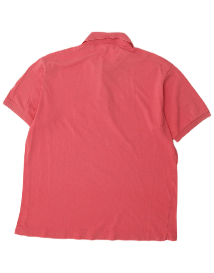 LACOSTE Mens Polo Shirt Size 6 XL Pink Cotton
