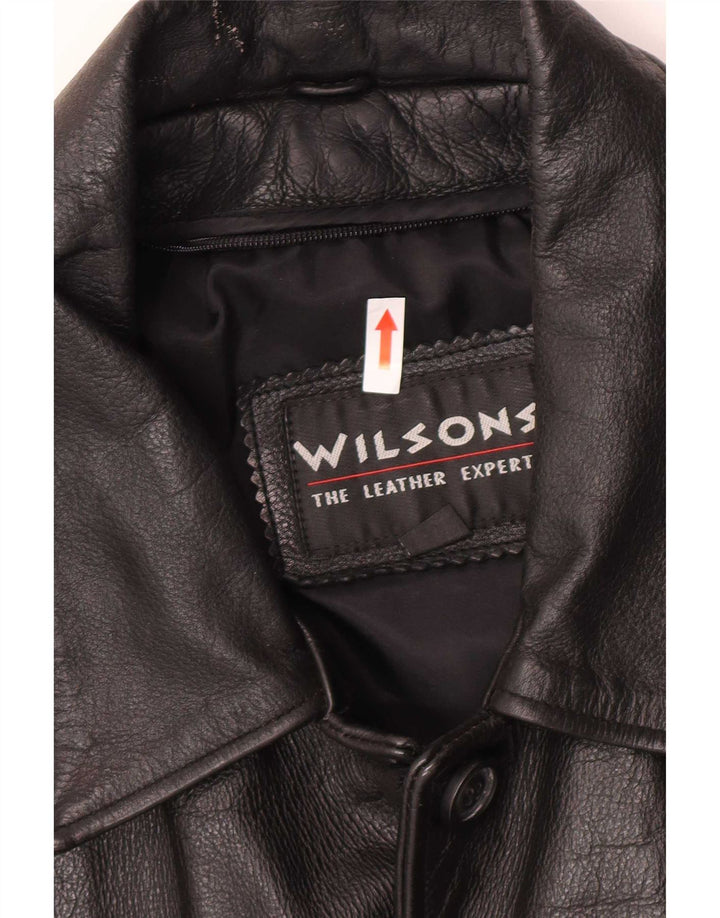 Wilsons Mens Leather Jacket UK 38 Medium Black