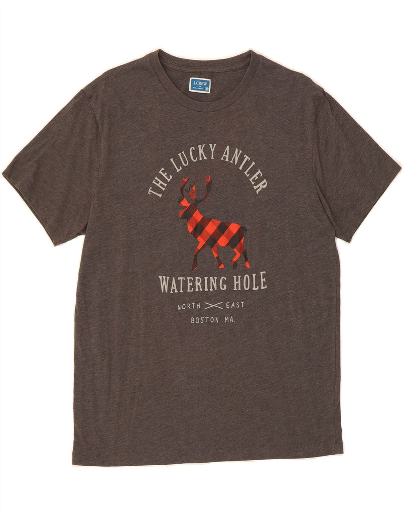J. CREW Mens Graphic T-Shirt Top Medium Grey Cotton Vintage J. Crew and Second-Hand J. Crew from Messina Hembry 